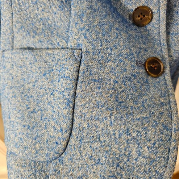 NWOT Talbots Women's Blue Tweed Wool Blend Blazer Jacket Size 4P - Picture 4 of 5